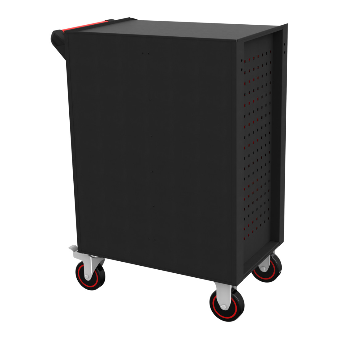 KS Tools ECOline SCHWARZ/ROT werkplaatswagen met 7 laden