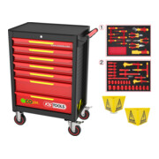 KS Tools ECOline Werkstattwagen mit 42 isolierten Werkzeugen für Hybrid- und Elektrofahrzeuge-1