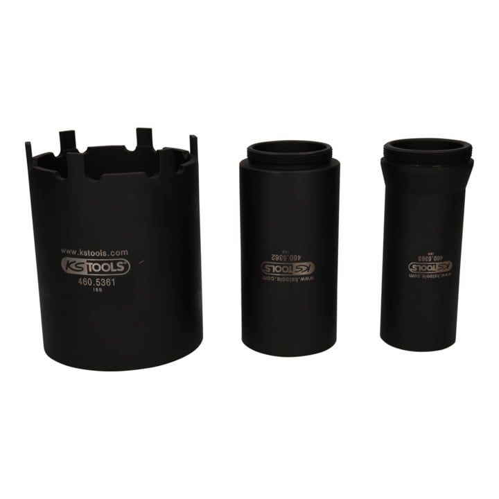 KS Tools Écrou et jeu de clés avec 2 tubes de guidage pour MAN, Ø 102 mm, 3 pcs.