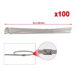 KS Tools Edelstahl Kabelbinder mit Kugelverschluss