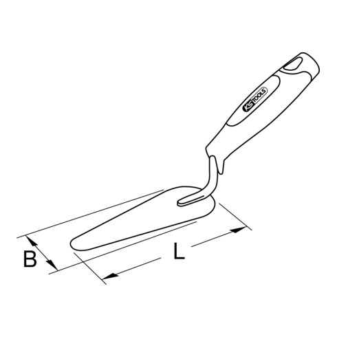 KS Tools Edelstahl Katzenzungenkellen, 160mm