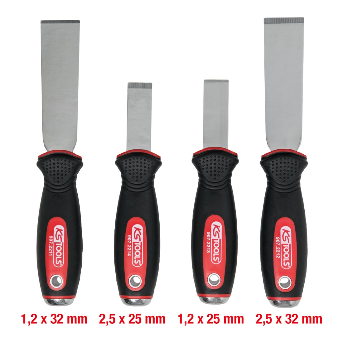 KS Tools EDELSTAHL Schabmeißel-Satz, 4-teilig