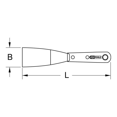 KS Tools EDELSTAHL Spachtel mit Holzgriff