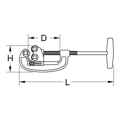 KS Tools EDELSTAHL Stahl-Rohrabschneider, 1/8"-2"