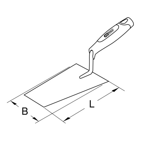 KS Tools Edelstahl Stuckateurkelle, kantig, 200mm