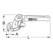 KS Tools eenhands pijpsleutel 1,1/2" met verstelbare kop-5