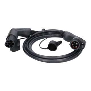 KS Tools efuturo laadkabel recht, type 2 naar type 1 stekker, 1 fase, tot 7,4 kW, 32 A, 230 V, mode 3, 5 meter