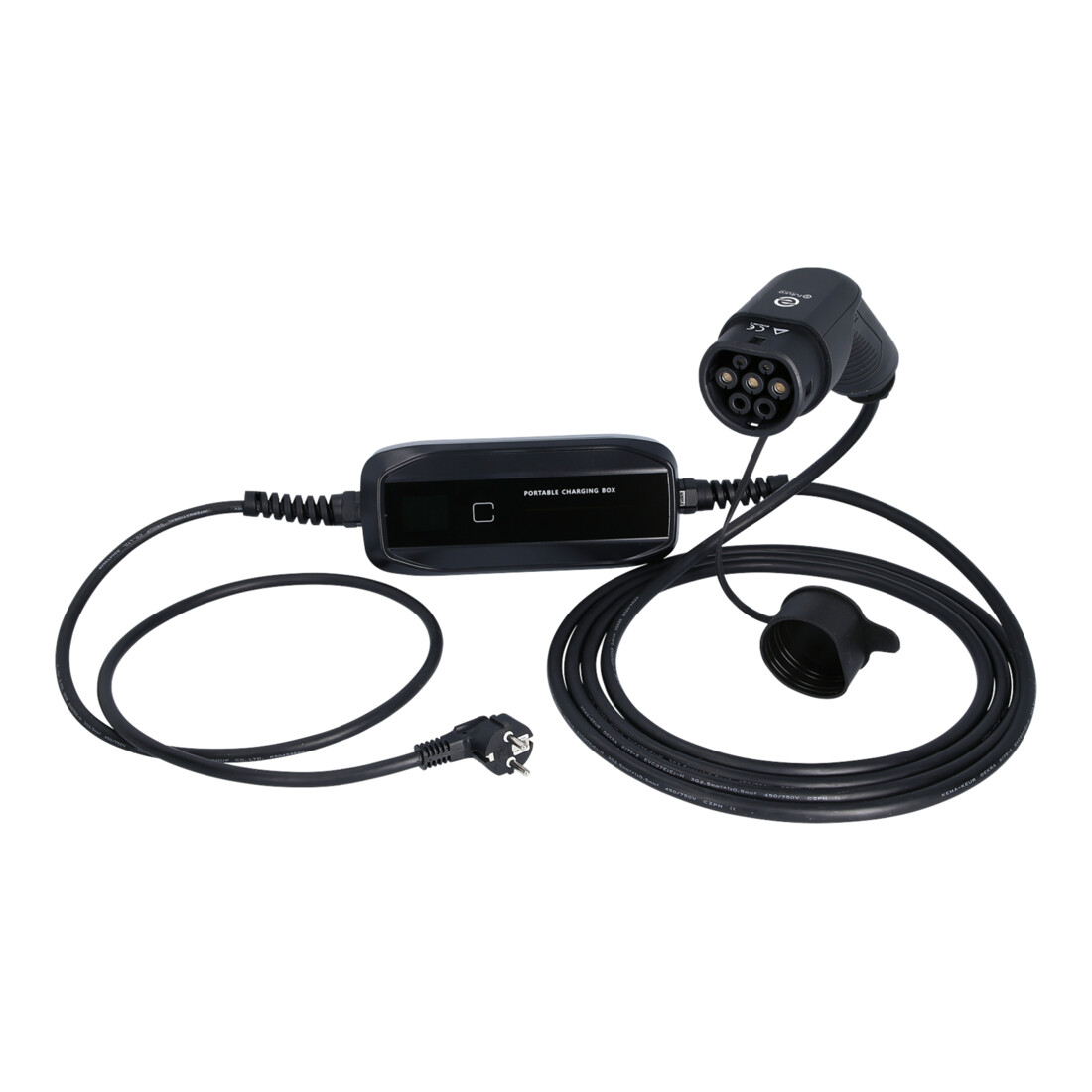 KS Tools efuturo mobile Ladestation mit Typ 2 Ladekabel, 1 Phase, bis zu 3,7 kW, 10-16 A, 230 V, Mode 2, LCD Display, Schuko-Stecker