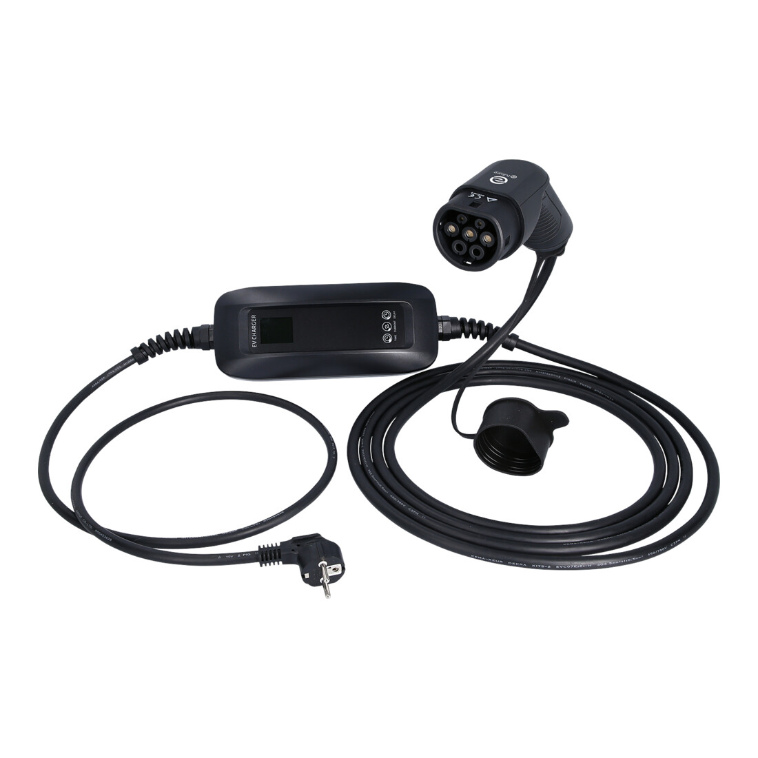 KS Tools efuturo mobile Ladestation mit Typ 2 Ladekabel, 1 Phase, bis zu 3,7 kW, 6-16 A, 230 V, Mode 2, LCD Display, Schuko-Stecker