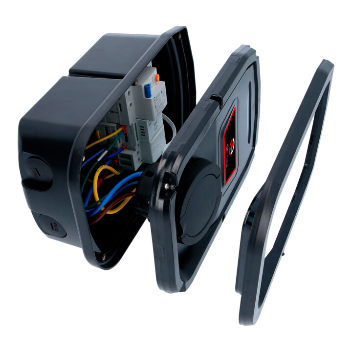 KS Tools efuturo Wallbox mit Typ 2 Steckdose, 1 Phase, bis zu 7,4 kW, 32 A, 230 V, Mode 3, ohne RFID Zugangskontrolle, ohne Stromzähler
