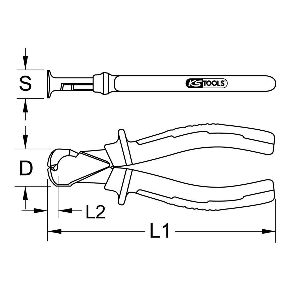 KS Tools Eindfrees, 165mm
