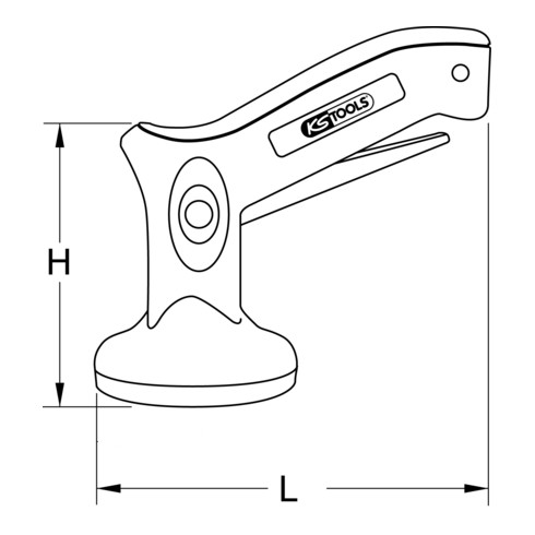 KS Tools Einhand-Mini-Saugheber, 8kg, Ø 70mm