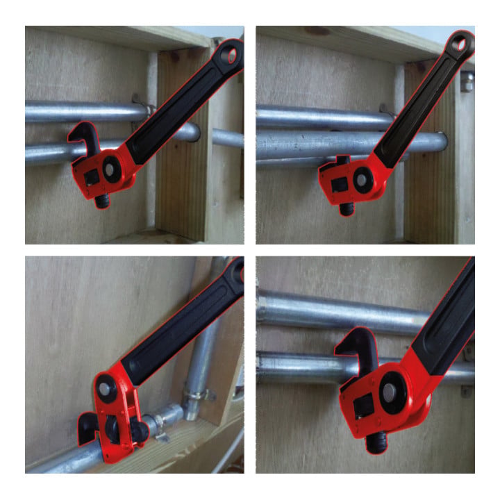 KS Tools Einhand-Rohrzange 1.1/2" mit verstellbarem Kopf