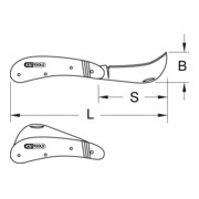 KS Tools Elektriker-Klappmesser, 1 Sichelklinge-3