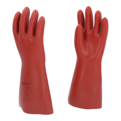 KS Tools Elektriker-Schutzhandschuh mit mechanischem Schutz, Größe 10, Klasse 0, rot