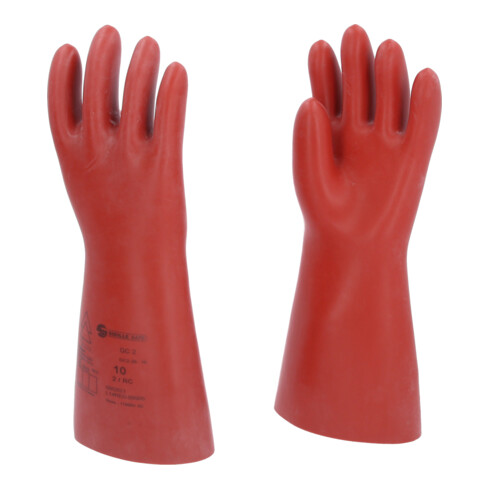 KS Tools Elektriker-Schutzhandschuh mit mechanischem Schutz, Größe 10, Klasse 2, rot