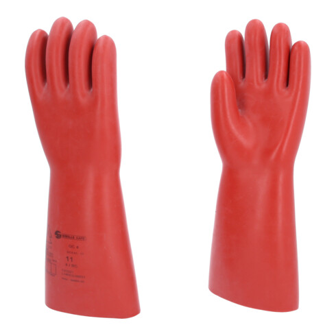 KS Tools Elektriker-Schutzhandschuh mit mechanischem Schutz, Größe 11, Klasse 4, rot