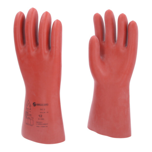 KS Tools Elektriker-Schutzhandschuh mit mechanischem Schutz, Größe 12, Klasse 2, rot