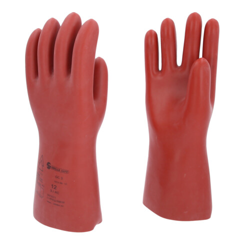 KS Tools Elektriker-Schutzhandschuh mit mechanischem Schutz, Größe 12, Klasse 3, rot