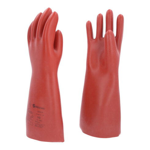 KS Tools Elektriker-Schutzhandschuh mit mechanischen und thermischen Schutz, Größe 10, Klasse 0, rot 10117.0007