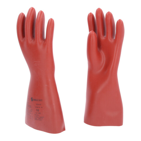 KS Tools Elektriker-Schutzhandschuh mit mechanischen und thermischen Schutz, Größe 10, Klasse 0, rot 10117.0087