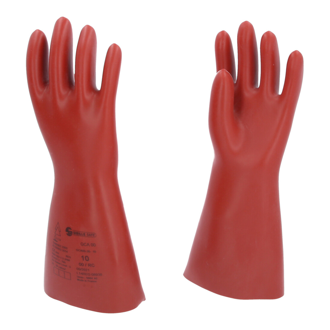 KS Tools Elektriker-Schutzhandschuh mit mechanischen und thermischen Schutz, Klasse 00, rot