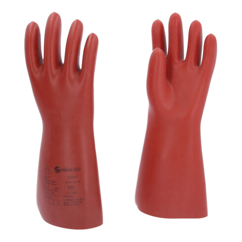 KS Tools Elektriker-Schutzhandschuh mit mechanischen und thermischen Schutz, Größe 10, Klasse 1, rot