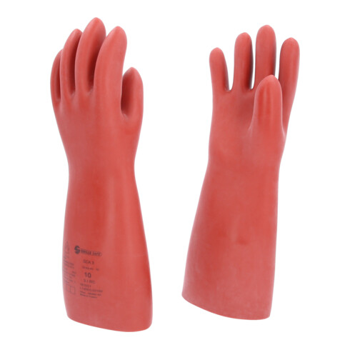 KS Tools Elektriker-Schutzhandschuh mit mechanischen und thermischen Schutz, Größe 10, Klasse 3, rot 10117.0013