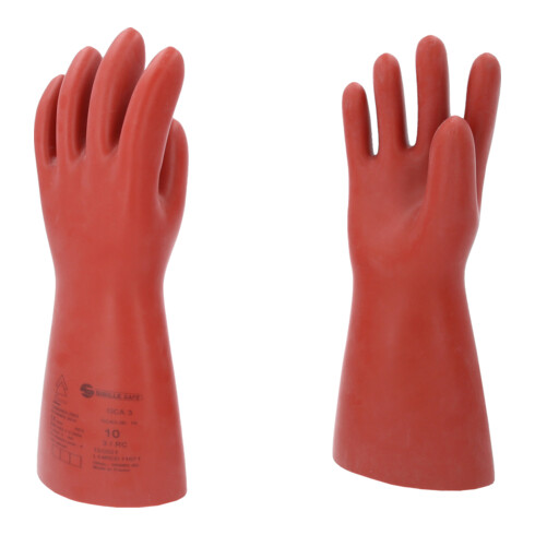 KS Tools Elektriker-Schutzhandschuh mit mechanischen und thermischen Schutz, Größe 10, Klasse 3, rot 10117.0096