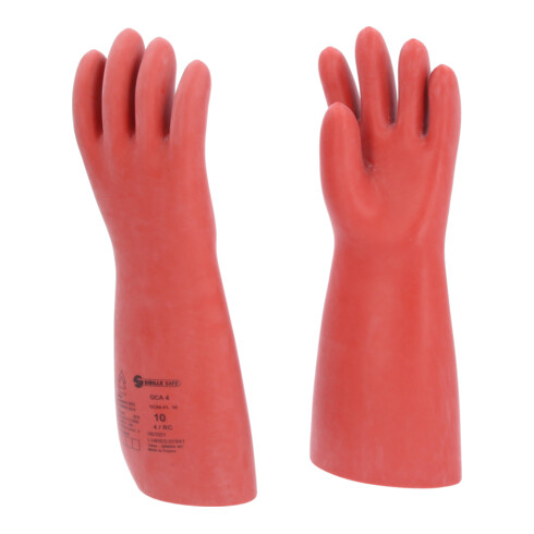KS Tools Elektriker-Schutzhandschuh mit mechanischen und thermischen Schutz, Größe 10, Klasse 4, rot