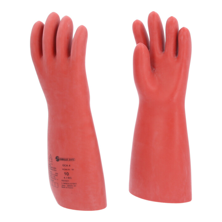 KS Tools Elektriker-Schutzhandschuh mit mechanischen und thermischen Schutz, Größe 10, Klasse 4, rot