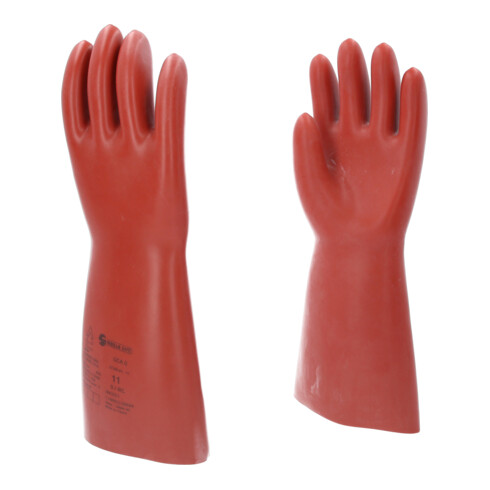 KS Tools Elektriker-Schutzhandschuh mit mechanischen und thermischen Schutz, Größe 11, Klasse 0, rot 11117.0008
