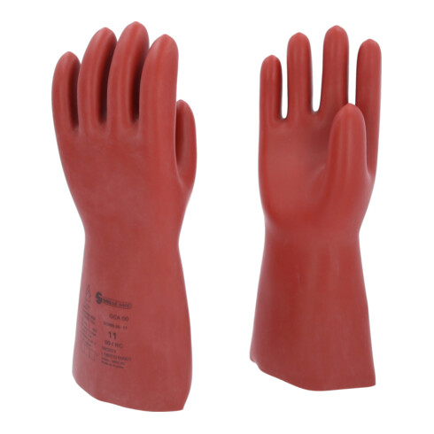 KS Tools Elektriker-Schutzhandschuh mit mechanischen und thermischen Schutz, Größe 11, Klasse 00, rot
