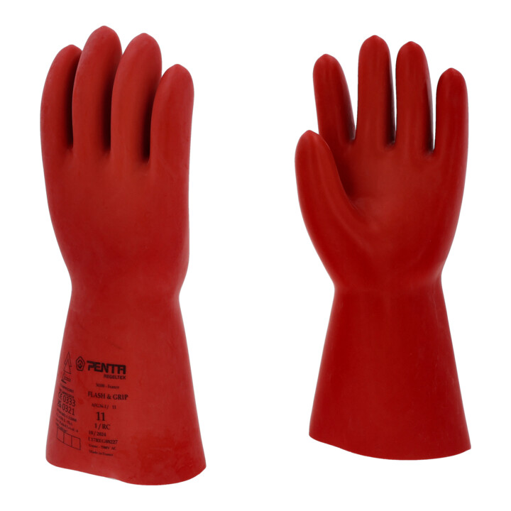 KS Tools Elektriker-Schutzhandschuh mit mechanischen und thermischen Schutz, Größe 11, Klasse 1, rot