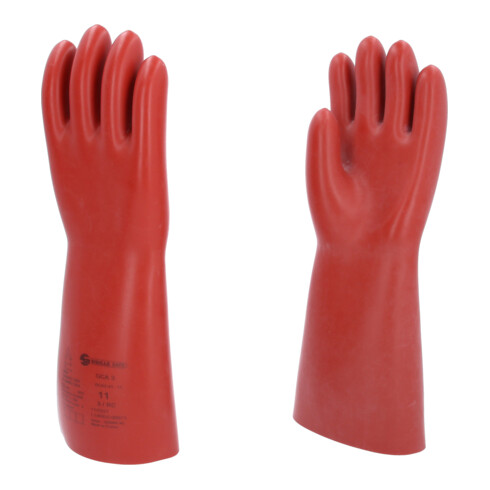 KS Tools Elektriker-Schutzhandschuh mit mechanischen und thermischen Schutz, Größe 11, Klasse 3, rot 11117.0014