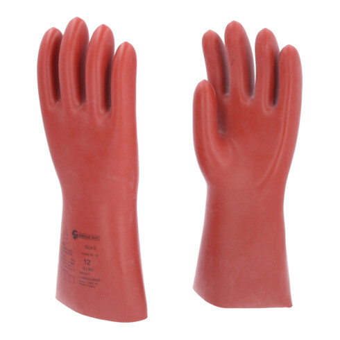 KS Tools Elektriker-Schutzhandschuh mit mechanischen und thermischen Schutz, Größe 12, Klasse 0, rot 12117.0089