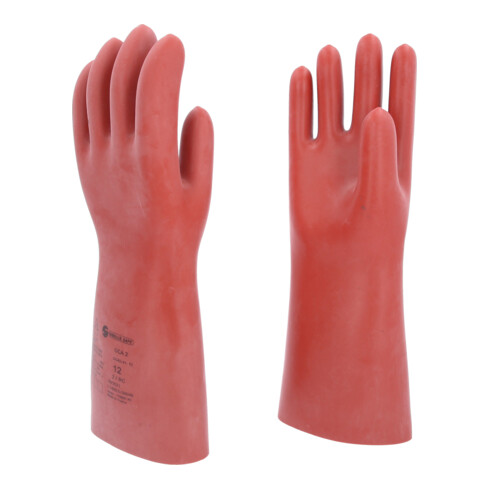KS Tools Elektriker-Schutzhandschuh mit mechanischen und thermischen Schutz, Größe 12, Klasse 2, rot 12