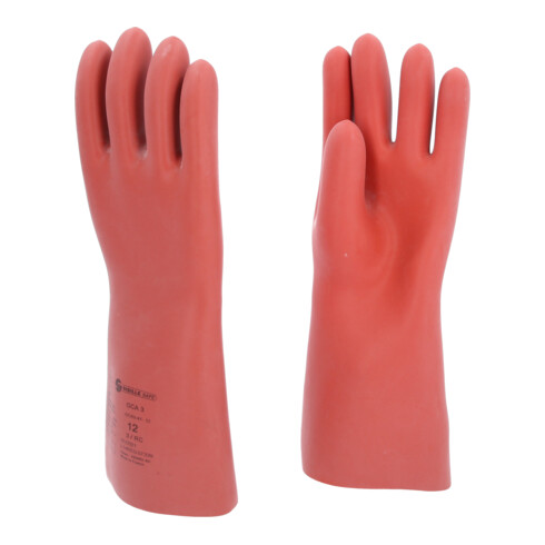 KS Tools Elektriker-Schutzhandschuh mit mechanischen und thermischen Schutz, Größe 12, Klasse 3, rot 12117.0015