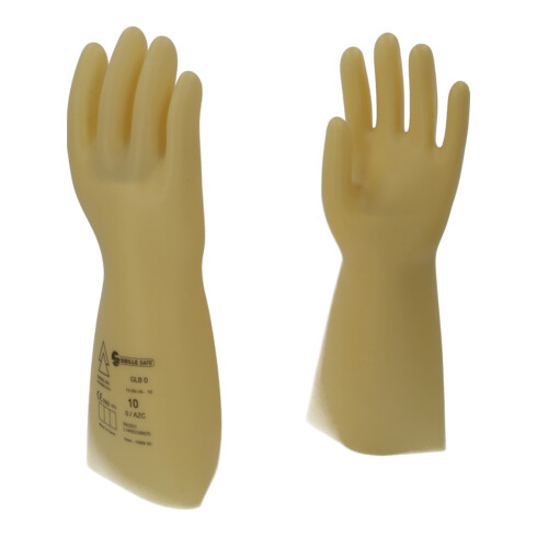 KS Tools Elektriker-Schutzhandschuh mit Schutzisolierung, Größe 10, Klasse 0, weiß