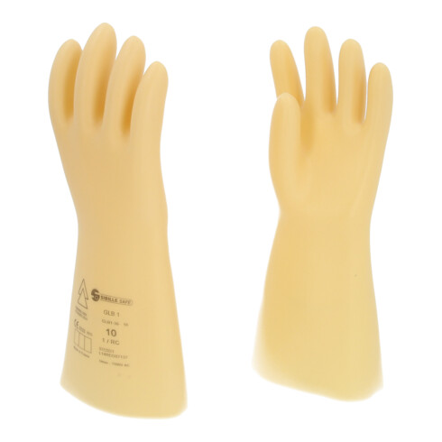 KS Tools Elektriker-Schutzhandschuh mit Schutzisolierung, Größe 10, Klasse 1, weiß