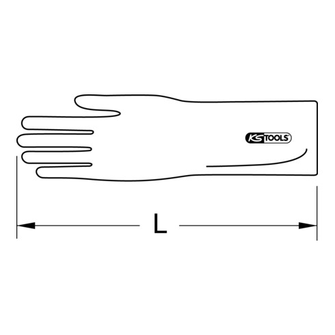 KS Tools Elektriker-Schutzhandschuh mit Schutzisolierung, Größe 10, Klasse 1, weiß