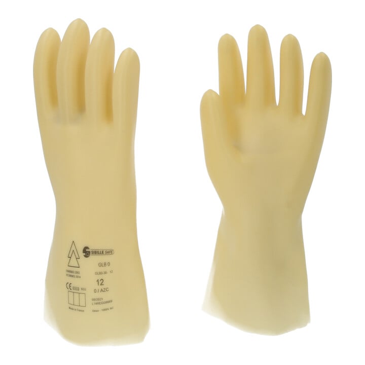 KS Tools Elektriker-Schutzhandschuh mit Schutzisolierung, Größe 12, Klasse 0, weiß