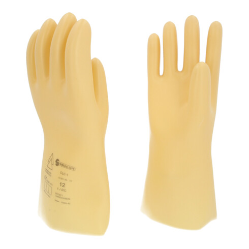 KS Tools Elektriker-Schutzhandschuh mit Schutzisolierung, Größe 12, Klasse 1, weiß