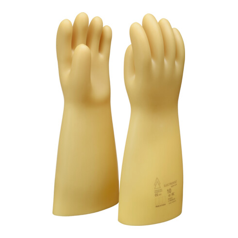 KS Tools Elektriker-Schutzhandschuh mit Schutzisolierung, Größe 12, Klasse 2, weiß