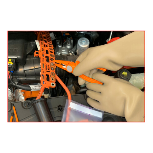 KS Tools Elektriker-Schutzhandschuh mit Schutzisolierung, Größe 12, Klasse 2, weiß