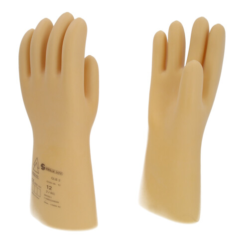KS Tools Elektriker-Schutzhandschuh mit Schutzisolierung, Größe 12, Klasse 2, weiß