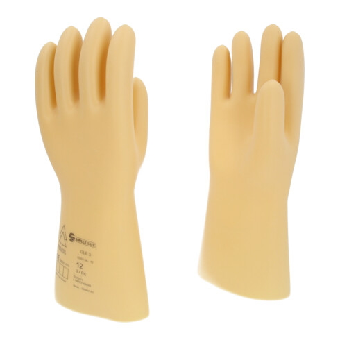 KS Tools Elektriker-Schutzhandschuh mit Schutzisolierung, Größe 12, Klasse 3, weiß