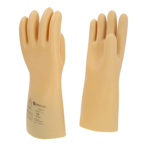KS Tools Elektriker-Schutzhandschuh mit Schutzisolierung, Größe 12, Klasse 4, weiß
