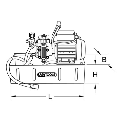 KS Tools Elektrische Druck-Prüfpumpe, 12 Liter