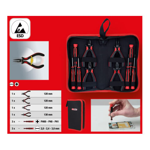 KS Tools Elektronica-gereedschapset, 10-dlg